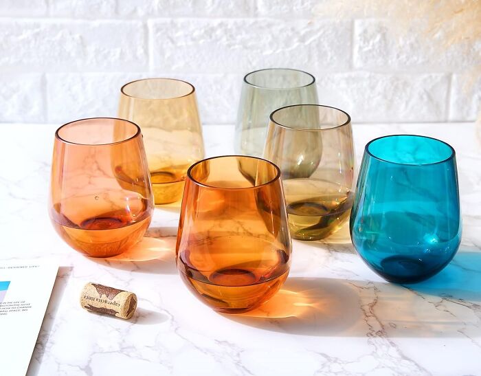 Avoid Any Nasty Spills With These Stylish Shatterproof Stemless Wine Glasses