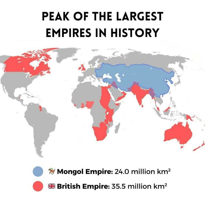 Peak Of The Largest Empires In History