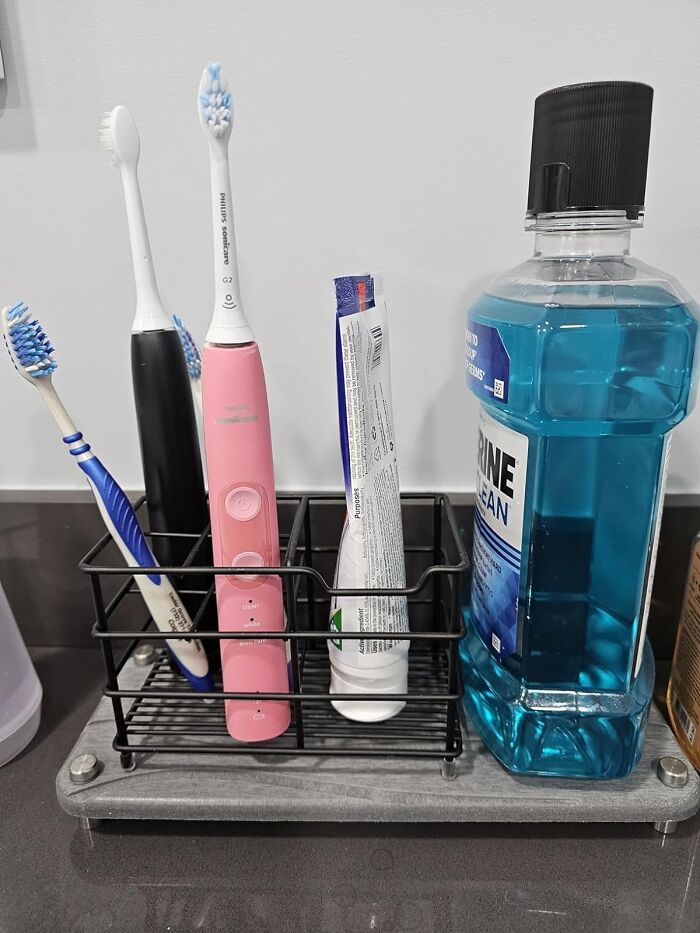 This Stainless Steel Toothbrush Holder Is A Step Up From The Plastic Cup Most Of Us Use