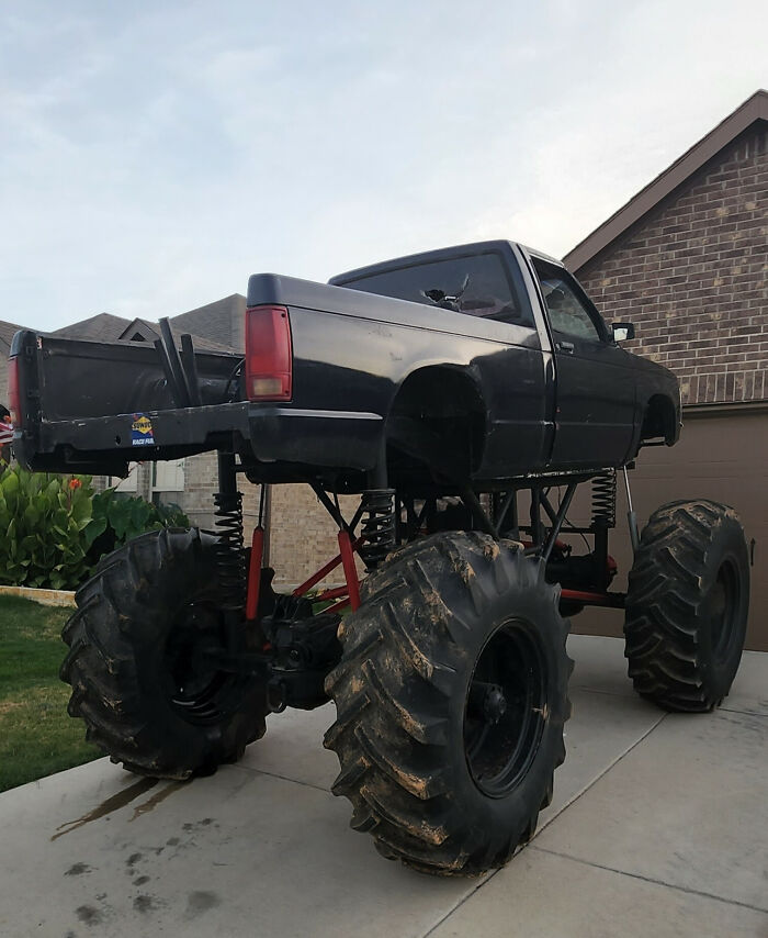 Neighbors Have A Monster Truck In Their Driveway