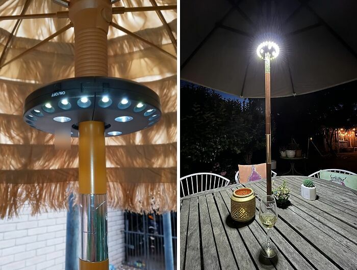 This Patio Umbrella Light Solves All Your Outdoor Lighting Problems In A Flash