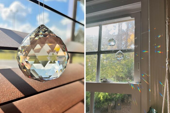 Add A Touch Of Whimsey To Your Home With This Crystal Ball Prism Suncatcher 