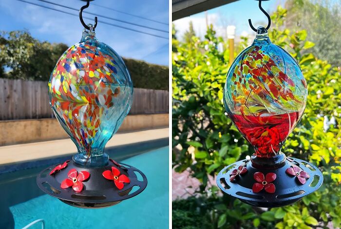 Keep All The Visitors To Your Garden Happy This Summer With This Charming Hummingbird Feeder 