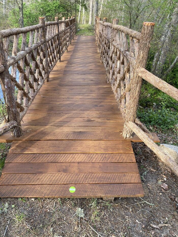 Mi padre ha construido este puente rústico de más de 10 metros