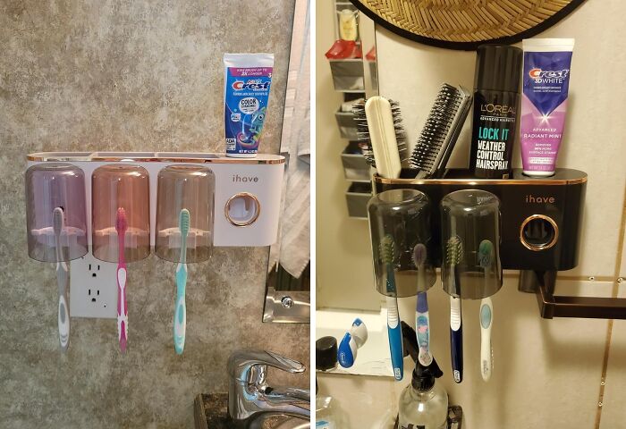 This Toothpaste Dispenser And Toothbrush Holder Will Get You One Step Closer To Fully Automating Your Morning Routine 