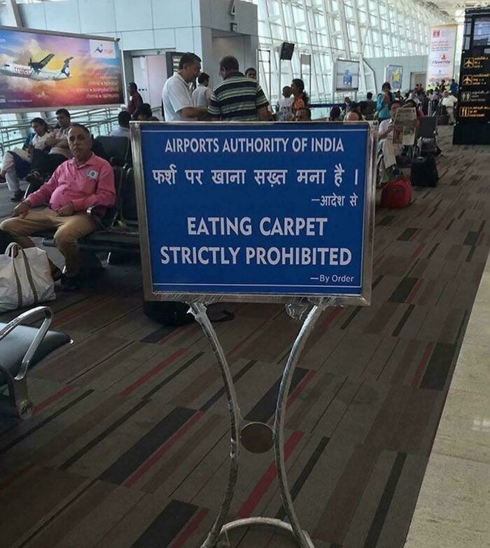 To Ask People To Not Eat On The Carpet