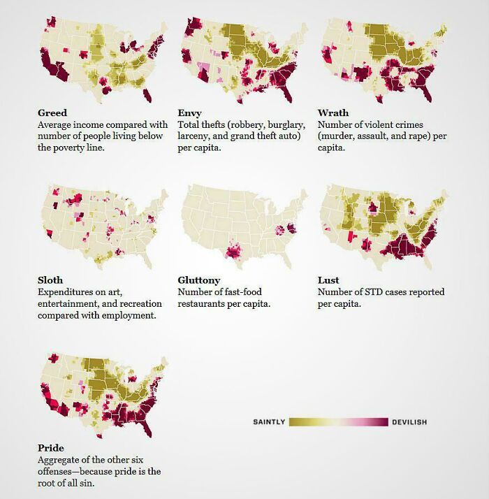 Seven Deadly Sins As Us Maps