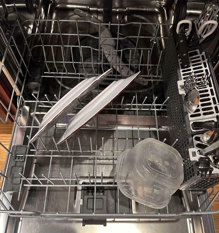 Mother-In-Law Loads Plates Like This In The Dishwasher