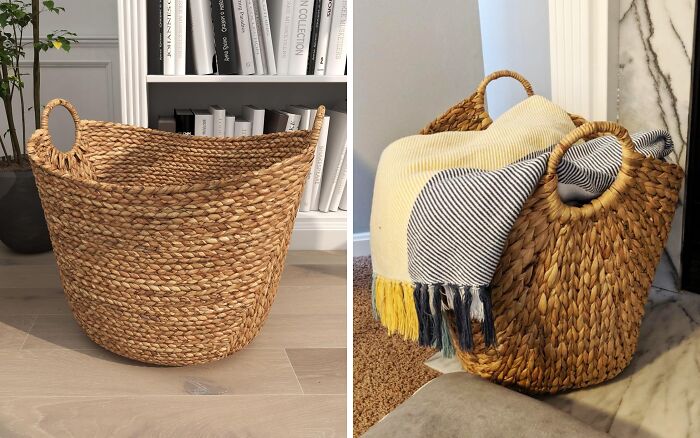 Don't Just Toss Your Blankets In A Corner. Keep Things Neat With A Woven Basket 