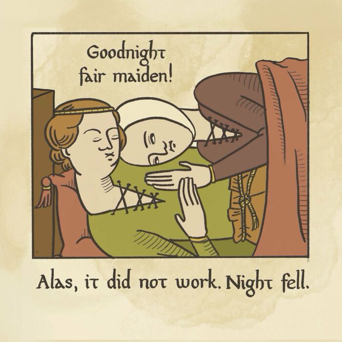 Modern Dating Written In The Style Of Medieval Elegance Results In A Hilarious Comic