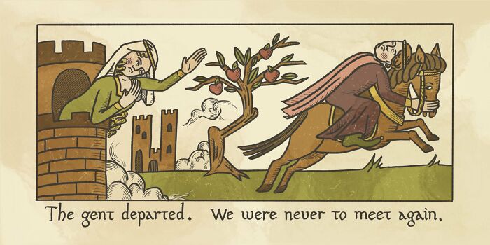 Modern Dating Written In The Style Of Medieval Elegance Results In A Hilarious Comic