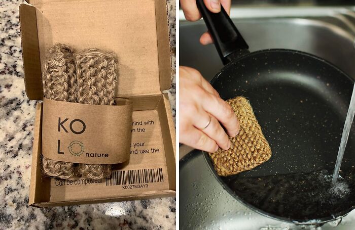  Natural Hemp Sponges Are Easy On Your Cookware And On The Environment