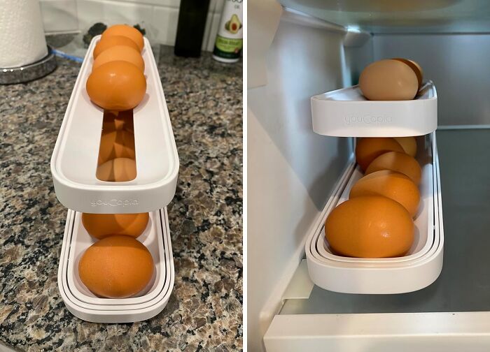 Fridge Door Space Is Prime Real Estate And This Egg Dispenser Helps You Maximize Its Capabilities 