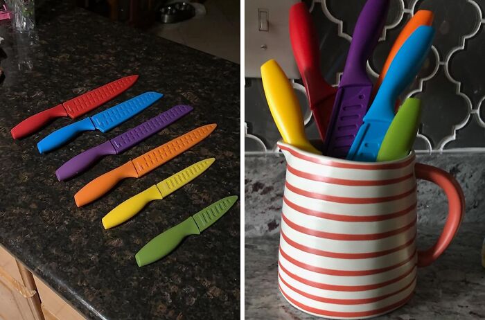 There Might Only Be A Pot Of Soup At The End Of This Rainbow, But This Color-Coded 12-Piece Knife Set Is Still Worth It