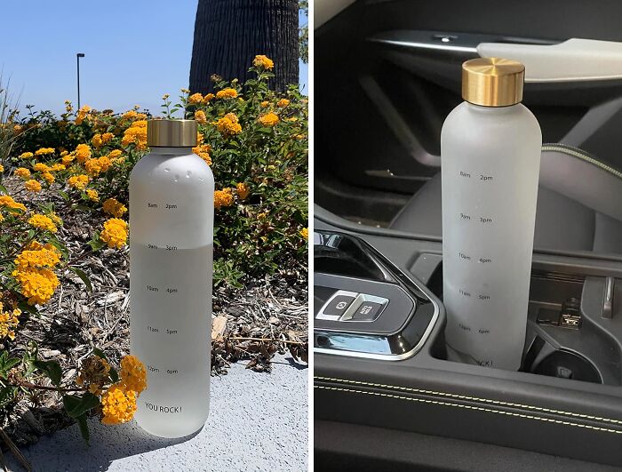 Hit All Your Hydration Goals With This Chic Water Bottle With Times To Drink 