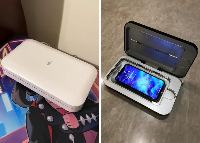  UV Phone Sanitizer And Charger Box: Because Apparently, Your Phone Is Dirtier Than Your Toilet Seat...