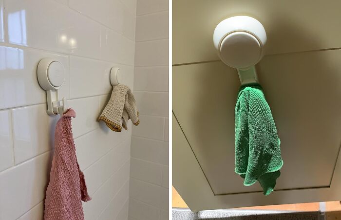 These Powerful Vacuum Suction Cup Hooks Won't Move An Inch, Perfect For Bathrooms And Showers!