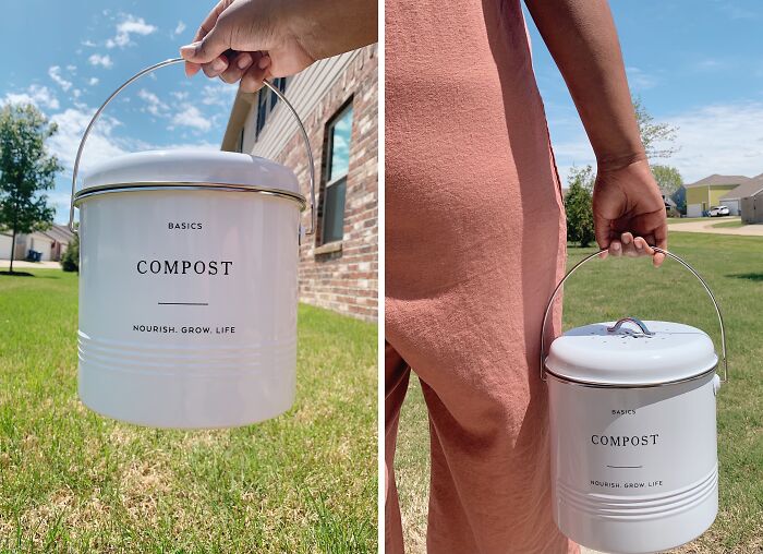 This Vintage Countertop Compost Bin Is Giving Cottage Core At Its Best