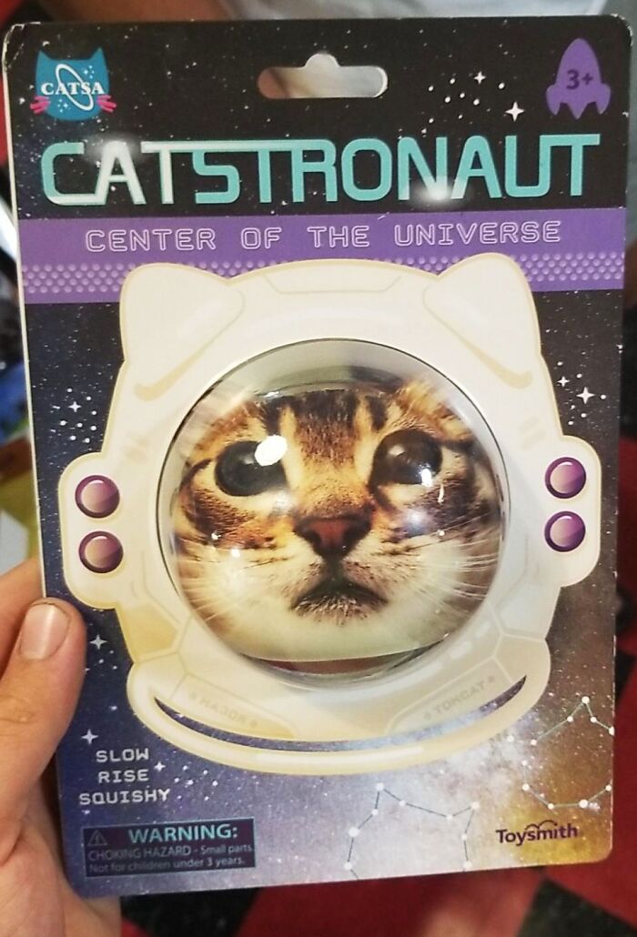  Catstronaut Slow-Rise Squishy Ball : This Is Pawfectly Weird Enough For Your Odd Friend