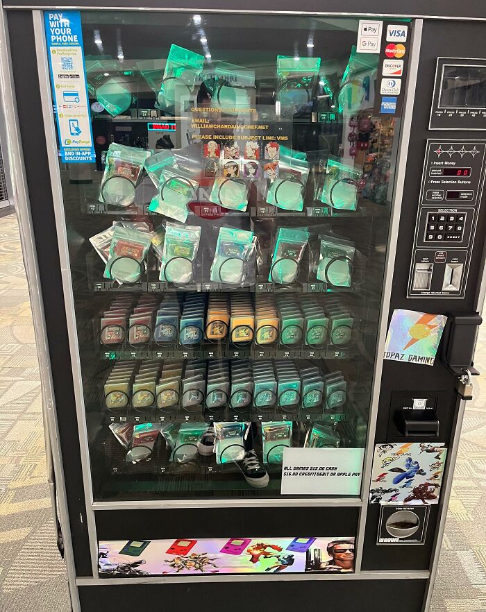 Vending Machine With Old Pokemon Games