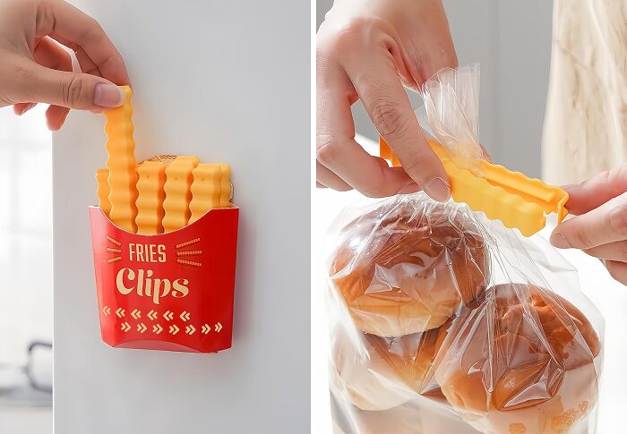 Keep The Munchies Fresh With Whimsical Fries Magnetic Food Clips. We're Lovin It