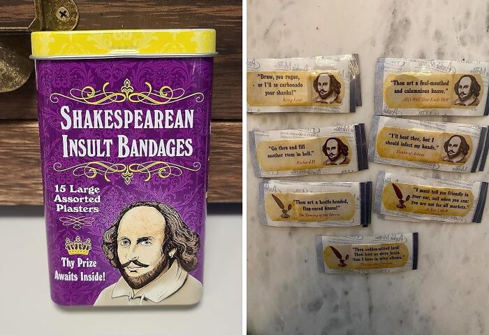  Shakespearean Insult Bandages : Some Of These Insults Might Get You Bard