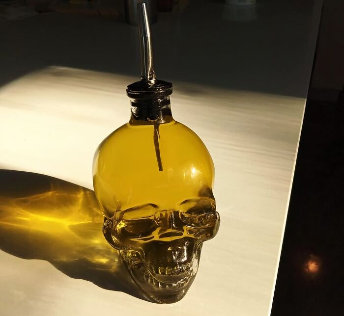 Get Edgy: Use This Skull Shaped Olive Oil Dispenser In Your Kitchen