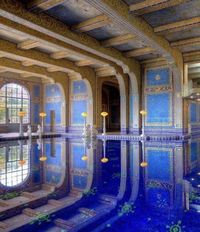 "Azure Blue Pool" At Hearst Castel, San Simeon, California