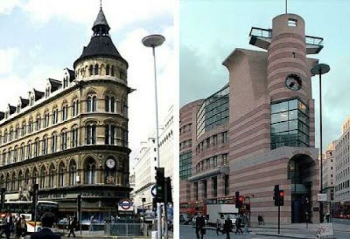 Perhaps One Of The Most Disliked Buildings In London Is The No 1 Poultry Building. Polled As The Fifth Worst Building In London, It Was Built In The Place Of A Charming, Neo-Gothic Structure. Much Like Many Other Buildings In Post-War London, It Was Demolished For A Modernist Replacement. [building]