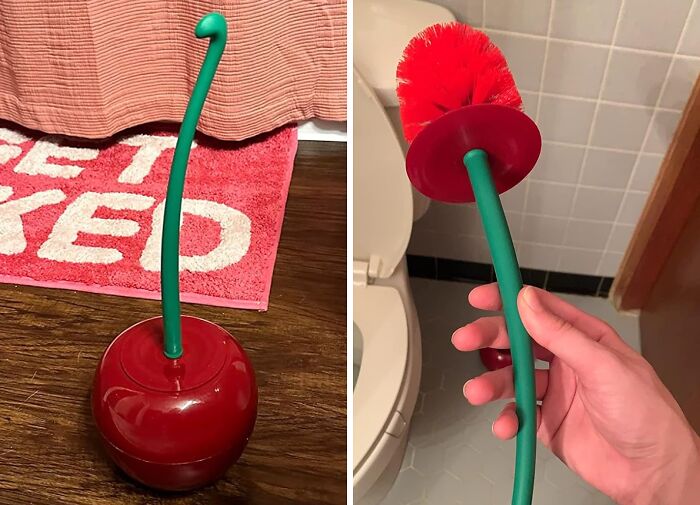 Hide The Most Unsightly Bathroom Tool With This Cherry Toilet Brush 