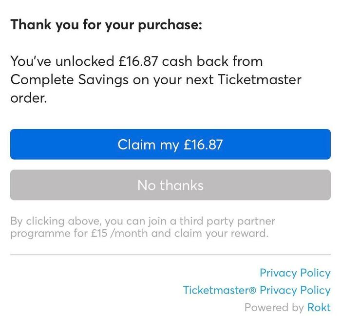 This Sneaky Small Print From Ticket Master