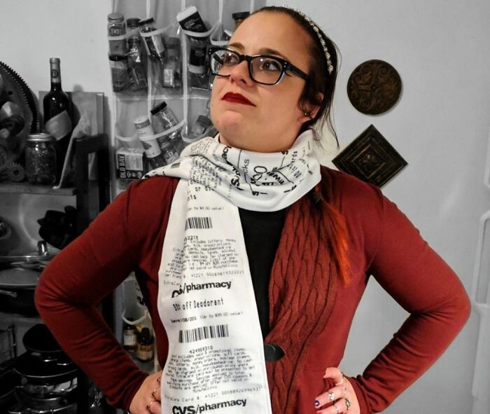  CVS Receipt Scarf : Have You Ever Wondered What Those Pesky CVS Receipts Could Be Good For? Now You Know.