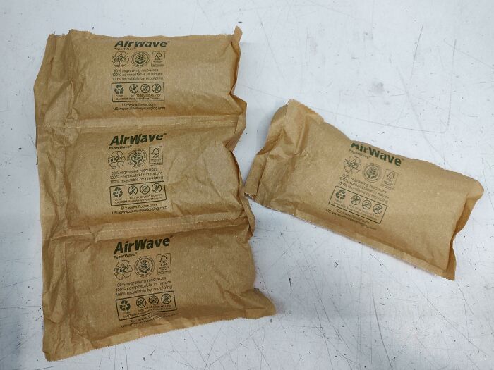 A Supplier Of Ours Now Fills His Packages With Air Cushions Made Out Of Paper Instead Of Plastic