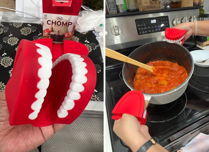 Snag These Chattering Teeth Oven Mitts For Major Kitchen Lols!