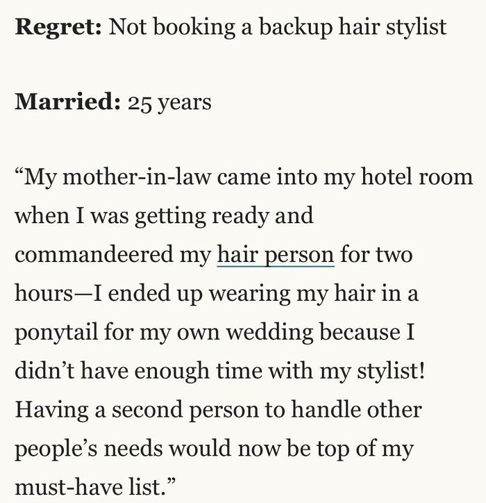 Mother-In-Law Steals Hair Stylist, So The Bride Has To Do Her Own