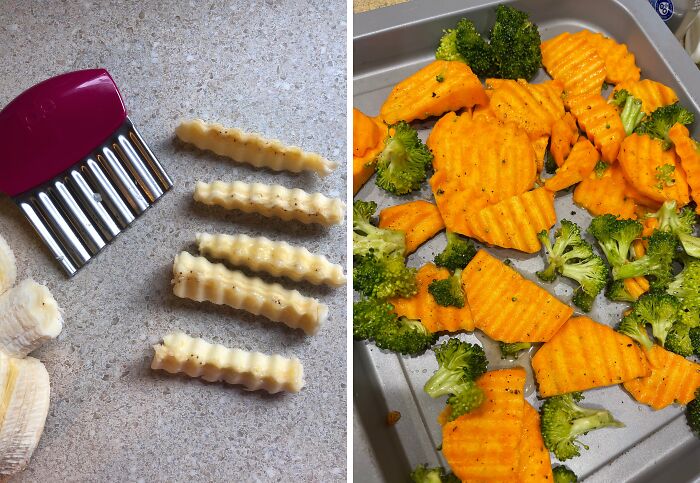 Slice In Style: Crinkle Cutter Kitchen Knife For Insta-Worthy Veggies!