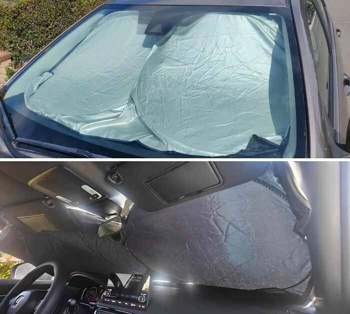 Ultimate Car Cool Down - Econour Sun Shade Reflects Heat Away For A Nice & Breezy Drive!