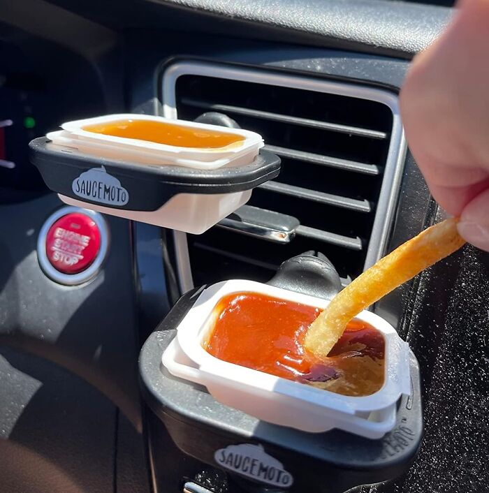 An In-Car Sauce Holder Is For All Those Drive-Thru Loving Dads