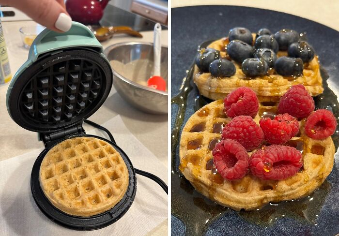 Whip Up Waffles Anytime For A Breakfast Adventure At Home With The Mini Waffle Maker!