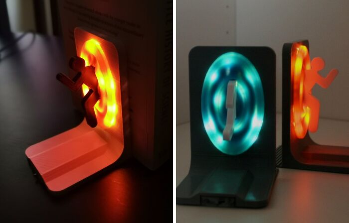 Create A Portal To Imagination With This Pair Of LED Light Up Portal Bookends