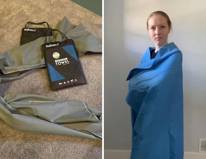 Rainleaf Microfiber Towel - Your Super Absorbent, Quick Dry, And Lightweight Companion For Travel, Gym Or Camping!