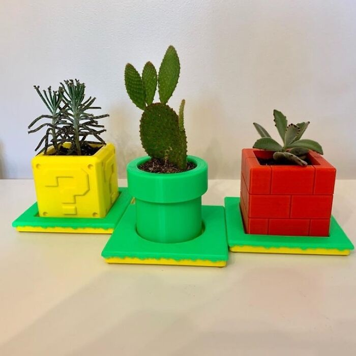Now If Only We Can Find A Piranha Plant For These Super Mario Planters Pots 