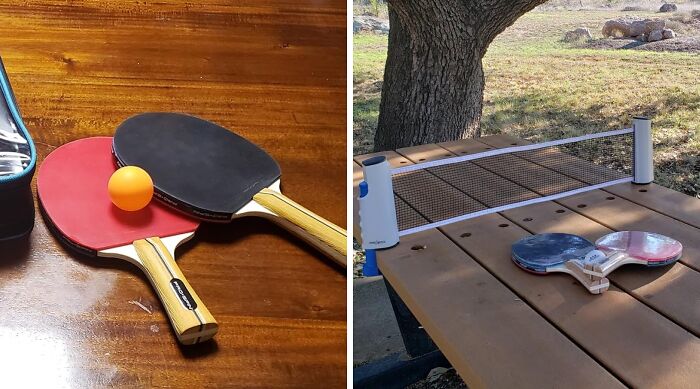 Turn Almost Any Table Into A Court With This Portable Ping-Pong Paddle Set 