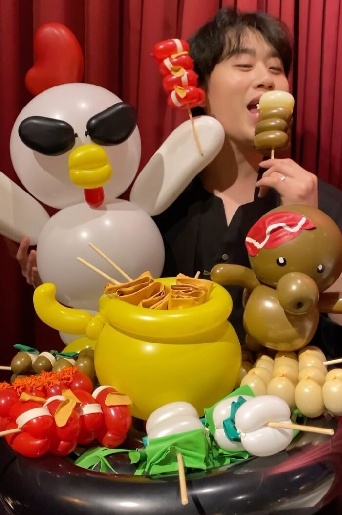 Meet Jiwon Lee: The Balloon Artist Crafting Mouth-Watering Culinary Creations (44 Pics)