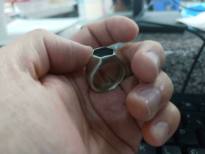 Today One Of My Patients In The ER Gave Me This Steel Ring As A Gift, It Honestly Made My Day