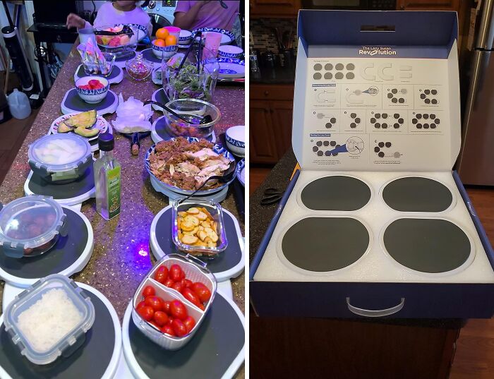 Susan Has Done It Again! This Lazy Susan For Oblong Tables Turns Your Dinner Table Into A Sushi Bar