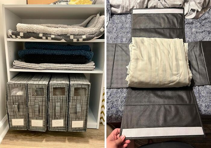 Keep Your Sheets In Order With This OCD-Approved Foldable Bedding Organizer