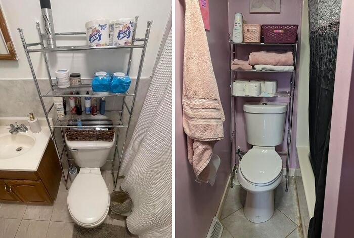 Don't Watse The Space Above Your Toilet, Use This 3-Tier Metal Bathroom Shelf To Maximize Your Options