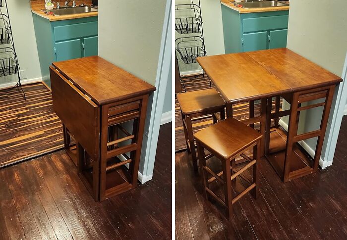 You Can Create A Cozy Breakfast Nook With This Foldable Kitchen Table 