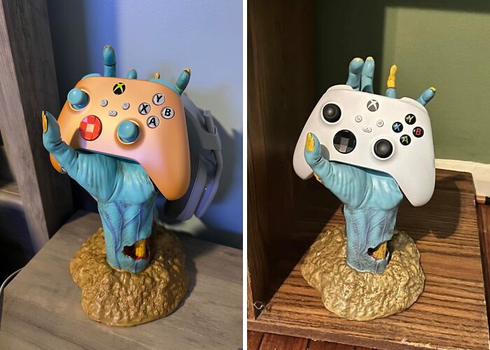 Hang Up Your Gear On This Creepy Gaming Controller Holder 